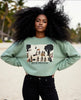 Sweat-shirt court pour femme