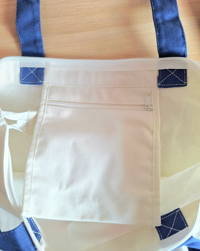Sac fourre-tout zippé grand format -" In the Hood" par EST.L– 34 x 47 cm