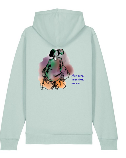 MON CORPS / Sweatshirt à capuche personnalisé  /  - Unisexe - Coton Bio