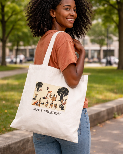 Grand sac fourre-tout en coton - Collection JOY & FREEDOM – EST.L