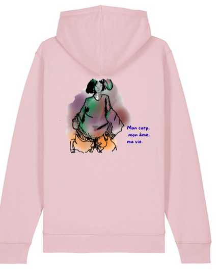 MON CORPS / Sweatshirt à capuche personnalisé  /  - Unisexe - Coton Bio