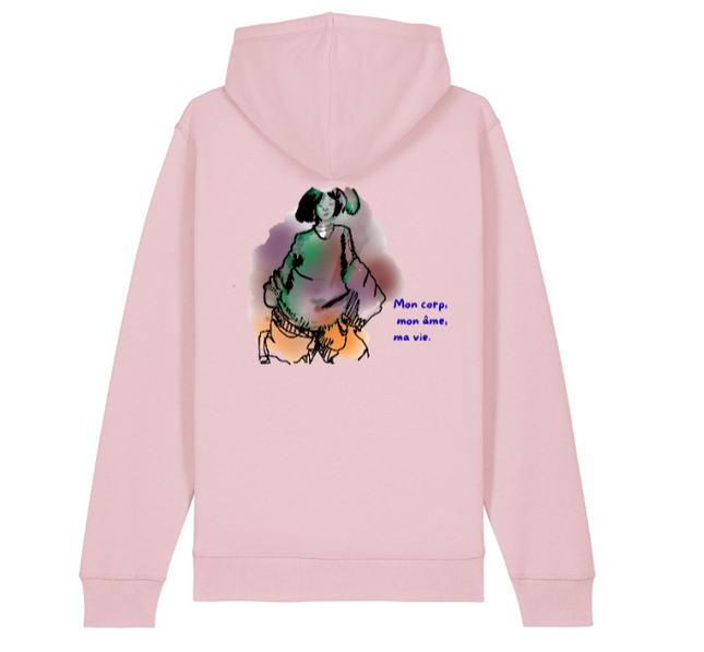 MON CORPS / Sweatshirt à capuche personnalisé  /  - Unisexe - Coton Bio