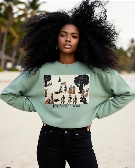 Sweat-shirt court pour femme | EST.L/ Collection "Joy & Freedom"