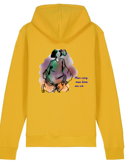 MON CORPS / Sweatshirt à capuche personnalisé  /  - Unisexe - Coton Bio
