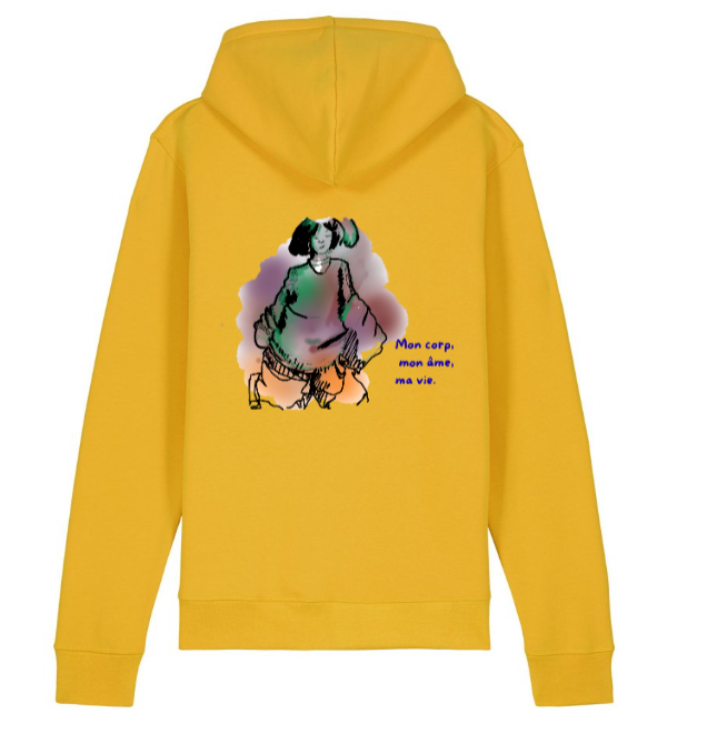 MON CORPS / Sweatshirt à capuche personnalisé  /  - Unisexe - Coton Bio