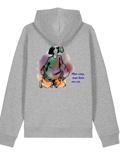 MON CORPS / Sweatshirt à capuche personnalisé  /  - Unisexe - Coton Bio