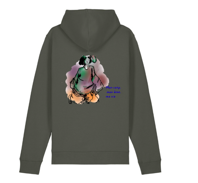 MON CORPS / Sweatshirt à capuche personnalisé  /  - Unisexe - Coton Bio