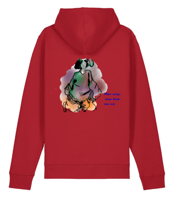 MON CORPS / Sweatshirt à capuche personnalisé  /  - Unisexe - Coton Bio