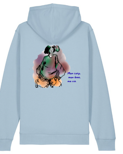 MON CORPS / Sweatshirt à capuche personnalisé  /  - Unisexe - Coton Bio