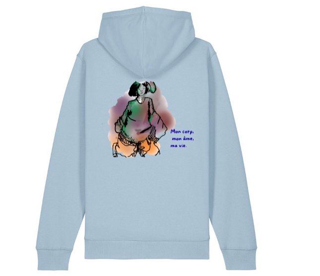 MON CORPS / Sweatshirt à capuche personnalisé  /  - Unisexe - Coton Bio