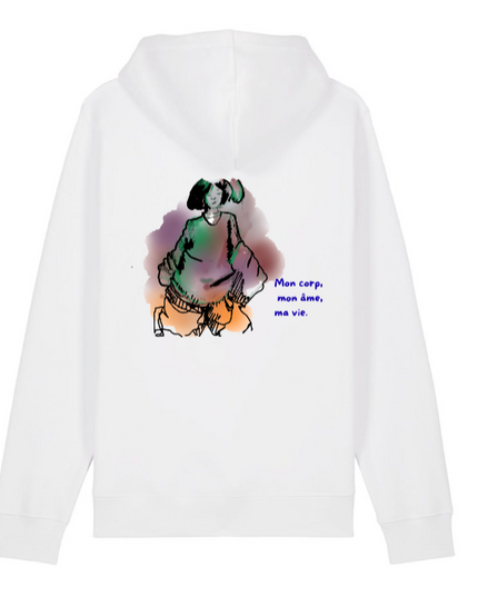 MON CORPS / Sweatshirt à capuche personnalisé  /  - Unisexe - Coton Bio