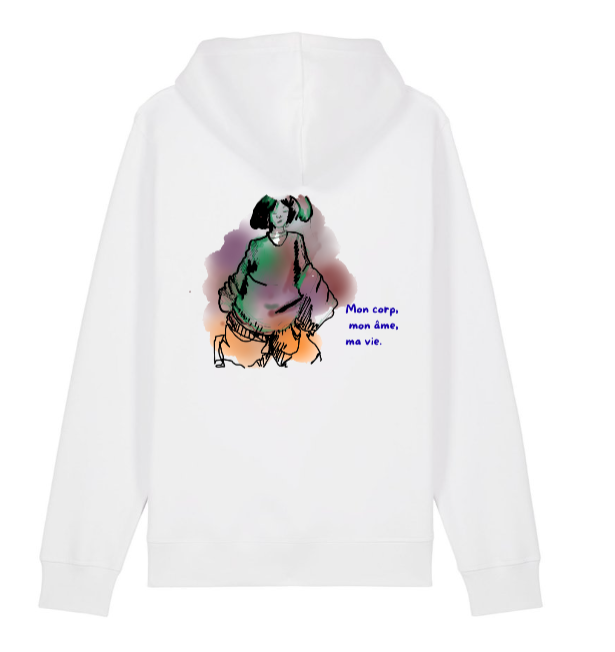 MON CORPS / Sweatshirt à capuche personnalisé  /  - Unisexe - Coton Bio
